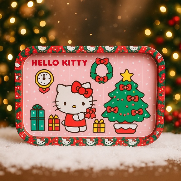 Hello Kitty Other - New Hello Kitty Christmas Tray – Holiday Serving Decor
